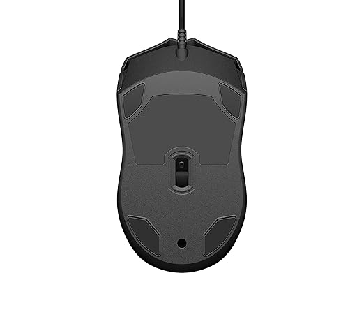 HP Wired Mouse 100 with 1600 DPI Optical Sensor USB Plug-and -Playambidextrous Design Built-in Scrolling and 3 Handy Buttons. 3-Years Warranty (6VY96AA)