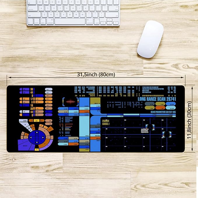Trekkies Trekker Sci-fi Control Console Display Desk Mat Large Gamer Mouse pad Laptop Pad Mat Game Mat Gaming Accessories Computer Accessories Gaming Room Decor SciFi Gift KMH