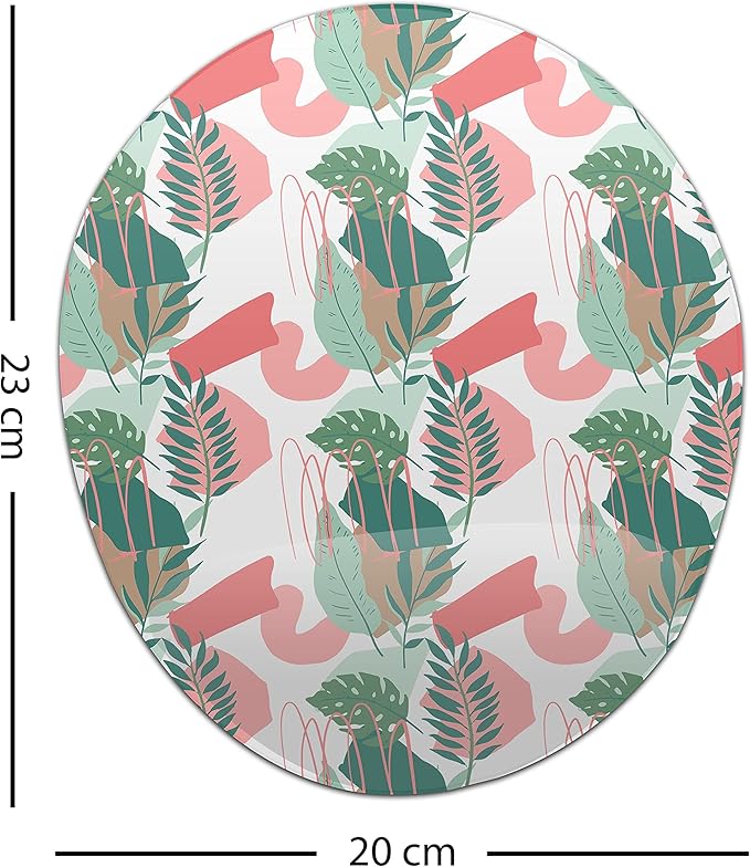 Ergonomic Mouse Pad with Wrist Rest Digital Printed Mouse Mat for Tendon Sheath Problems Non-Slip Base for Office and Home Size: 20 x 23 cm
