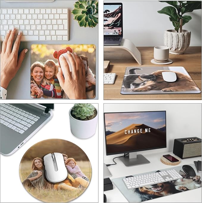 Custom Mouse Pad Personalized Mouse Pad with Your Photo Text Logo Customized Non-Slip Mousepad for Home Office and Computer Gaming Desk