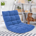 GORELAX Memory Foam Floor Chair 14-Poistion Adjustable Floor Reading Gaming Chair Recliner Folding Cushioned Meditation Chair with Back Support Padded Lazy Sofa Chair for Adults Kids (Blue)
