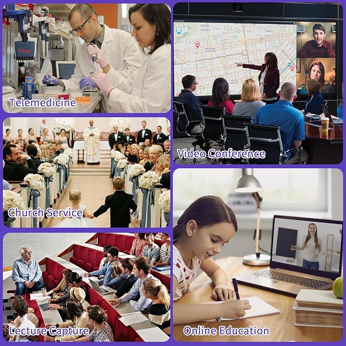 HDMI PTZ Camera 20X USB Video Conference Camera Webcam Live Streaming for Church Worship/Events Services/EducationWorks with ZoomSkypeOBS (4K)