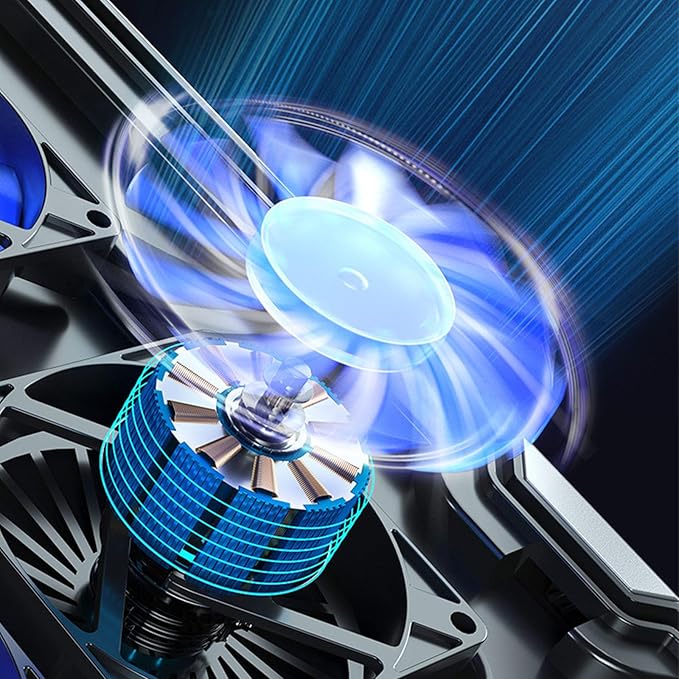 Gaming Laptop Cooling Pad 8 Fans Quiet Radiator Notebook Bracket Adjustable Phone Stand for Laptop 12-18inch