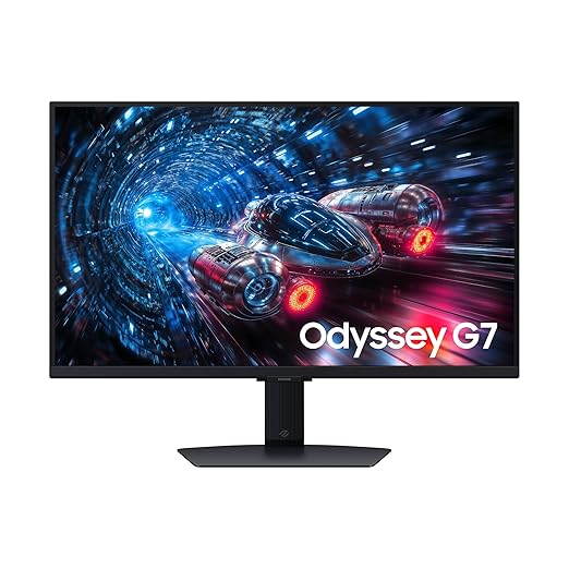 Samsung 27” Odyssey G7 G70F FHD Resolution Gaming Monitor Fast IPS Dual Mode 4K 180Hz Refresh Rate NVIDIA G-Sync Compatible AMD FreeSync™ Premium Ergonomic Stand LS27FG706ENXZA