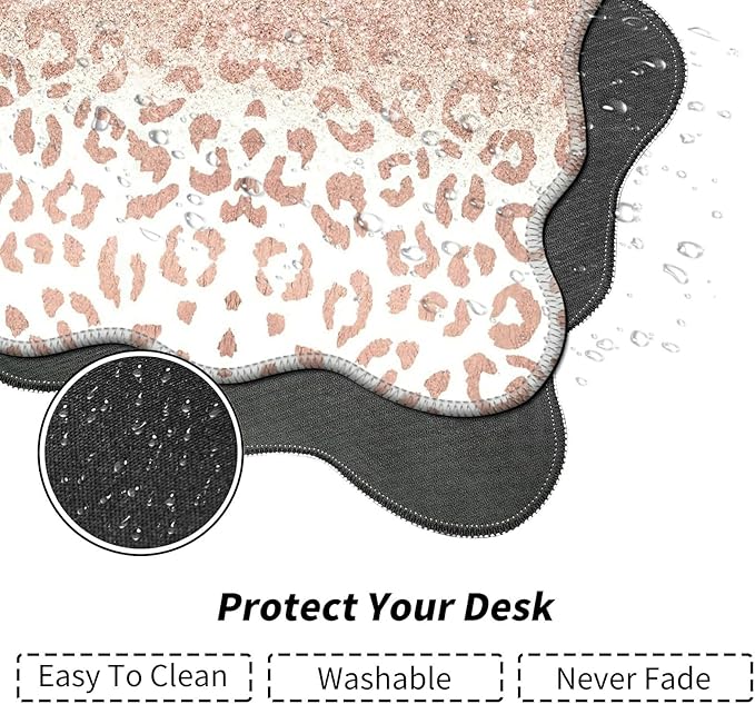 Rose Gold Marble Pineapple Desk Mat Mouse Pad 31.5 x11.8 XL Extended Mousepad Huge Mouse Pads with Stitched Edges Desk Pad for Work Game Office Home
