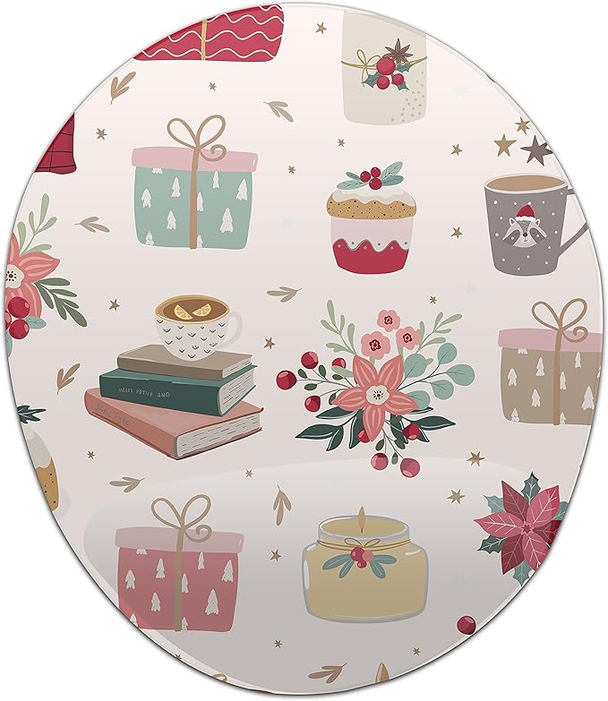 Ergonomic Mouse Pad with Wrist Rest Digital Printed Mouse Mat for Tendon Sheath Problems Non-Slip Base for Office and Home Size: 20 x 23 cm