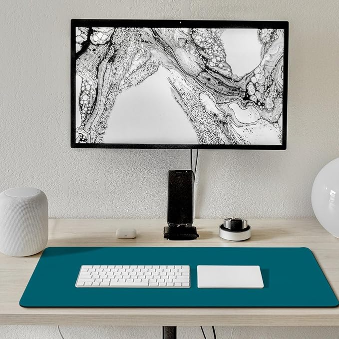 Desk Pad Large Mouse Pads Plain Teal Dark Blue Desk Mat for Computer Laptop &amp Gaming Desk Mousepad Writing Mat for GamerOffice &amp Home 16 x 36inch