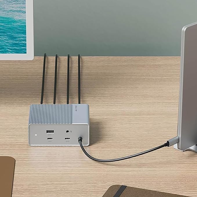 Hyperdrive USB-C &amp Thunderbolt 4 GEN 2 12-in-1 Docking Station 85W PD Dock for MacBook Pro/Air iPad PC 4k USB C Triple Display Hub 10Gbps Gigabit Ethernet