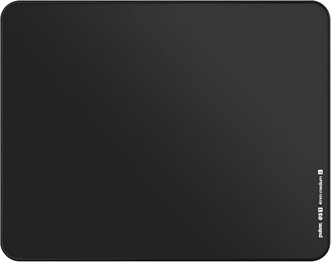Pulsar - eS1 Esports Professional Level Gaming Mouse Pad 4mm Thickness Anti-Slip Base Anti-Fray Precision Stitching Medium to high Glide Speed 16.5in x 13in (L Black)