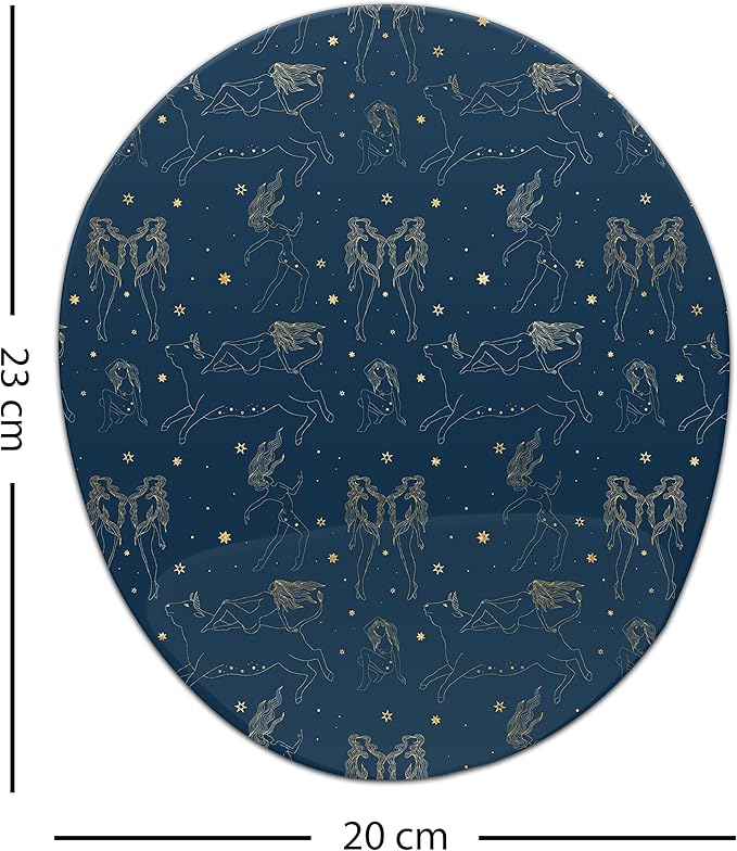 Ergonomic Mouse Pad with Wrist Rest Digital Printed Mouse Mat for Tendon Sheath Problems Non-Slip Base for Office and Home Size: 20 x 23 cm