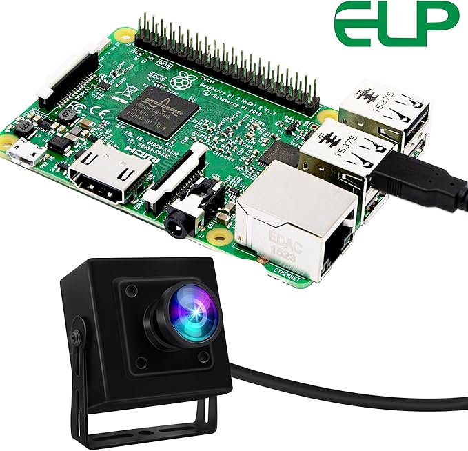 ELP 5MP 50fps Global Shutter USB Camera with Housing for Computer UVC USB2.0 Lightburn Camera for Laser Engraver High Speed 60fps PC Cam Wide Angle 100° WebCamera for Live Streaming