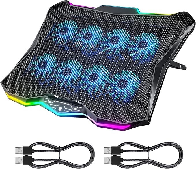 AICHESON AA3 Gaming Laptop 8 Cooling Fans and 2 USB A to A Cables Set
