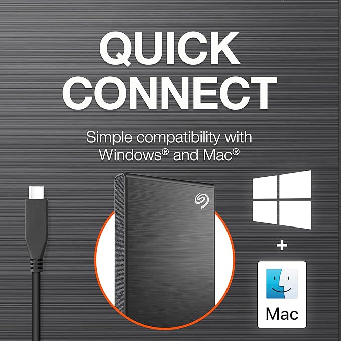 Seagate One Touch SSD 1TB External SSD Portable – Black speeds up to 1030MB/s 6mo Mylio Photo+ subscription 6mo Dropbox Backup Plan and Rescue Services (STKG1000400)