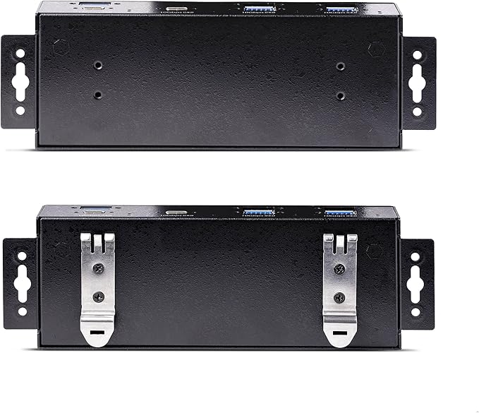 StarTech.com 7-Port Industrial USB 10Gbps Hub with Power Adapter Metal Mountable 5X USB-A/2x USB-C Downstream Ports TAA