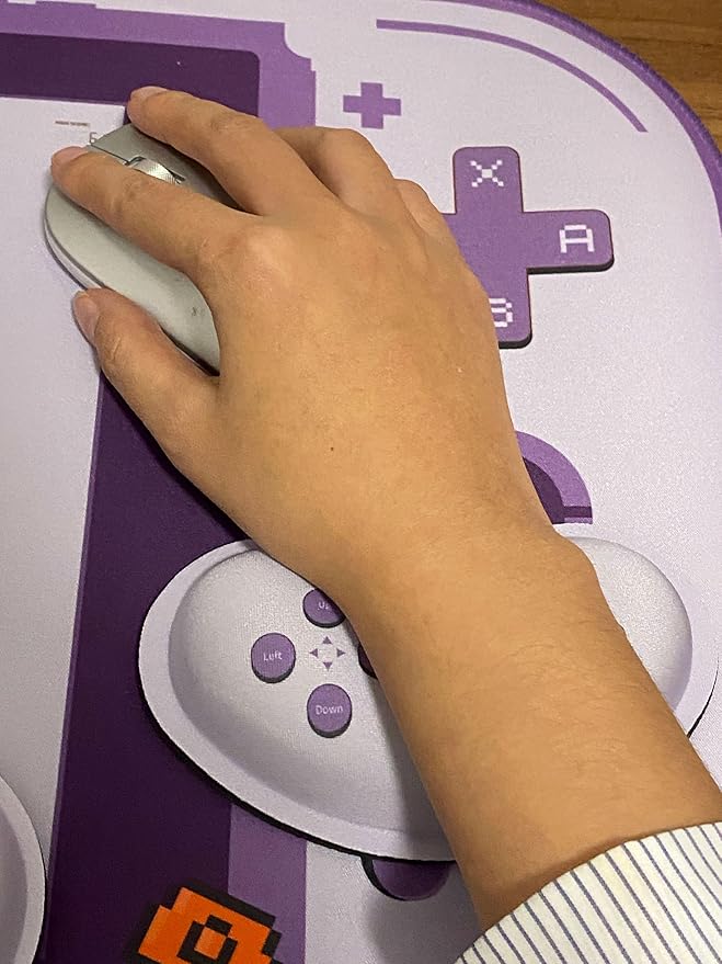 4-in-1 Large Gaming Mouse Pad Keyboard Wrist Rest Pad &amp Wrist Support Mousepad SetPastel Game Over Mousepad Cute Extended Desk Pad Waterproof Desk Mat for Home Office Study Game-Purple