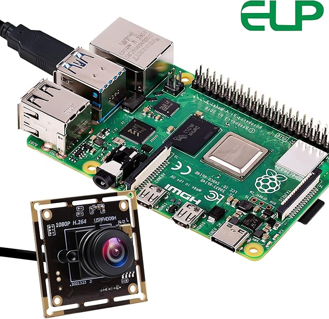 1080P USB Camera Module with 100 Degree No Distortion Lens2MP Tiny USB Camera with IMX323 Sensor Mini UVC Video Webcam with MicrophoneCompatible with WindowsLinux Mac OS and Raspberry Pi