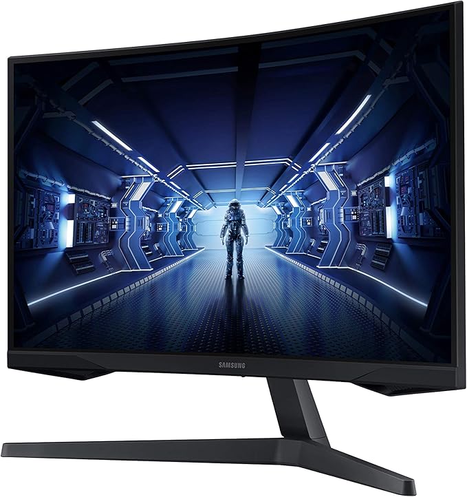 Samsung 34' Odyssey G5 Ultra-Wide Gaming Monitor with 1000R Curved Screen 165Hz 1ms FreeSync Premium Large Display Eye Comfort Multiple Ports WQHD LC34G55TWWNXZA Black