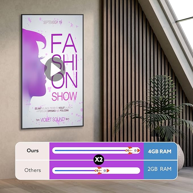 Digital Signage 43 Inches Digital Signage Display LED Screen High Brightness Advertising Display Kiosk High Brightness Android Vertical Horizontal Poster with Content Management System