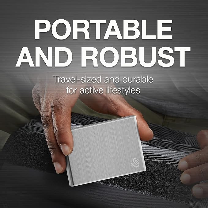 Seagate One Touch SSD 2TB External SSD Portable – Silver speeds up to 1030MB/s 6mo Mylio Photo+ subscription 6mo Dropbox Backup Plan and Rescue Services (STKG2000401)