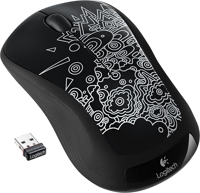 Logitech Wireless Mouse M310 - Black Topography