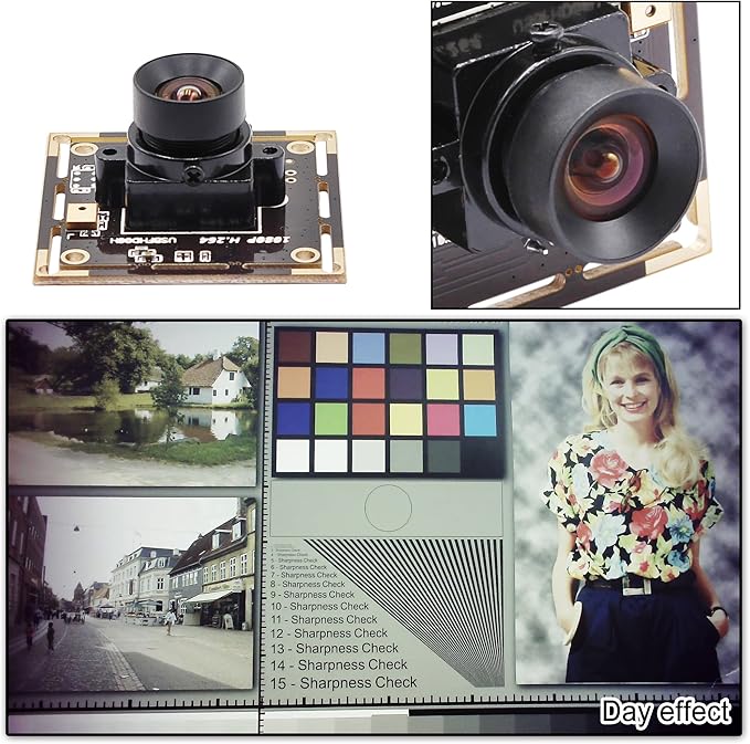 ELP Sony IMX323 Sensor Mini Low Light Wide Angle USB Camera Module with 100degree No Distortion Lens HD 1080P 0.01Lux USB2.0 Video Webcam Board UVC H.264 PC Camera for Computer Laptop