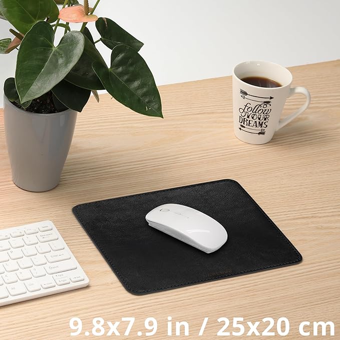 Genuine Leather Mouse Pad (Black Small)