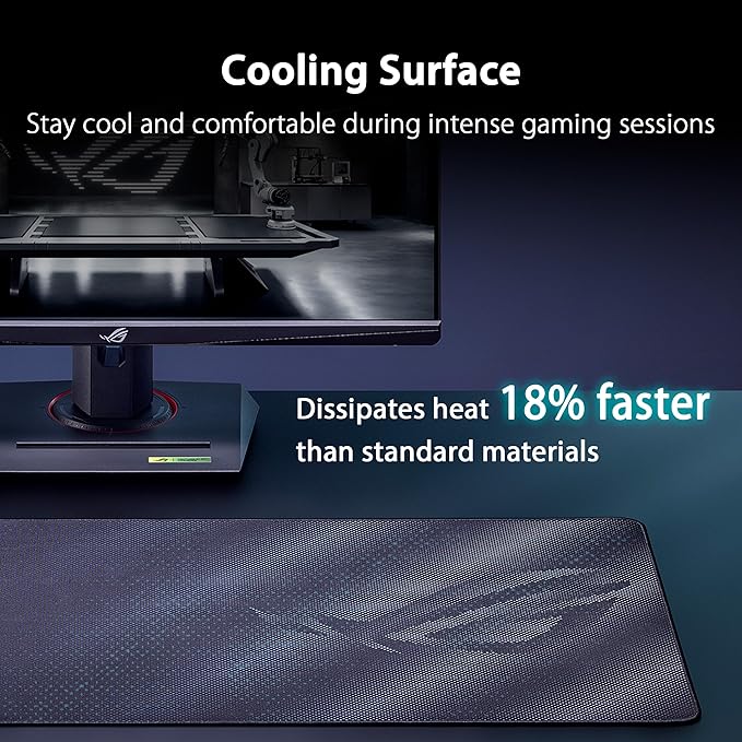 ASUS ROG Sheath II XXL Gaming Mouse Pad – 35.4” x 15.7” Advanced Cooling Fabric 1.5X Smoother Textile-Weave Surface Flat-Stitched Durable Edges Non-Slip Base - Black