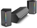 FIFINE Computer Speakers System with Subwoofer Gaming Speaker for PC with RGB Volume Control Monitoring 3.5mm Aux Input AC Powered Speakers for Desktop Mobile TV-AmpliGame A22