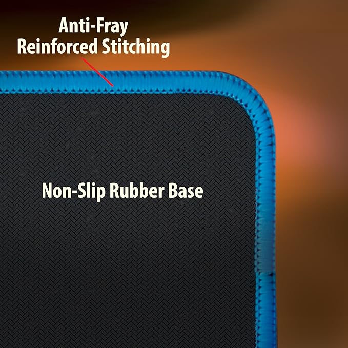 ENHANCE Pathogen Extra Large Gaming Mouse Pad (31.5 x 13.75 in) - Extended Mousepad with Anti-Fray Stitching Low Friction Smooth Surface Non-Slip Backing - Full Desk Mouse Mat (Blue)
