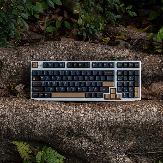 mintcaps Keycaps 164 Keys Keyboard keycap Blue Samurai Keycaps Set Cherry Profile Custom Keyboard Key caps for Cherry Gateron MX Switches Mechanical Keyboards