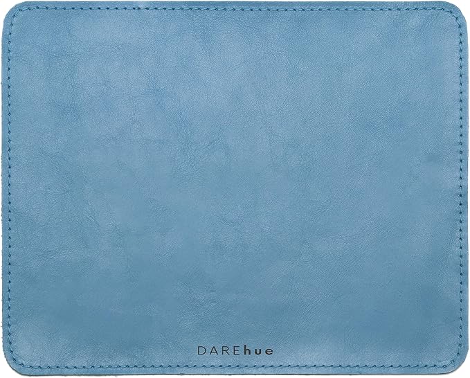 Genuine Leather Mouse Pad (Sky Blue Large)