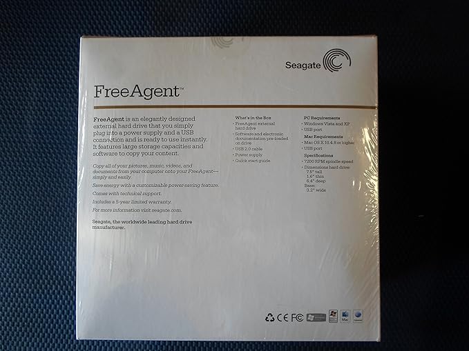 Seagate FreeAgent 500 GB 3.5-Inch USB 2.0 Hard Drive ST305004FDA1E1-RK