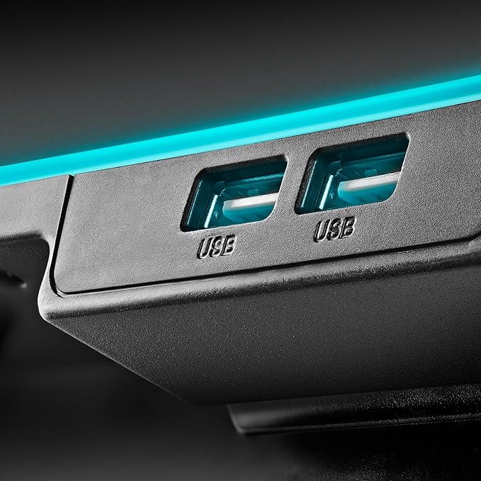 NGS Hero Stand Laptop Cooling Dock 6 Quiet Fans LCD Display RGB Height Adjustable 2 USB Ports Smartphone Holder Non-Slip 2400 RPM