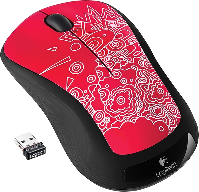 Logitech Wireless Mouse M310 - Red Topography