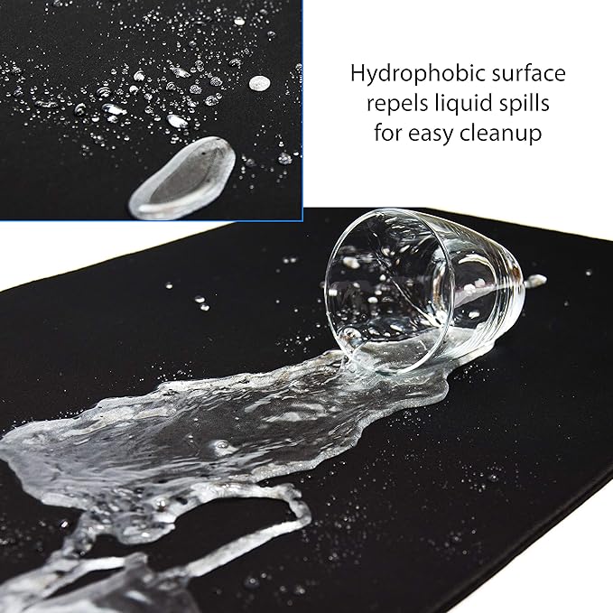 Gaming Mouse Pad (5mm) Massive 46 inch | 46x17.3x0.20 Extra Thick | Black | Stitched Edge Large Washable Desk Mat