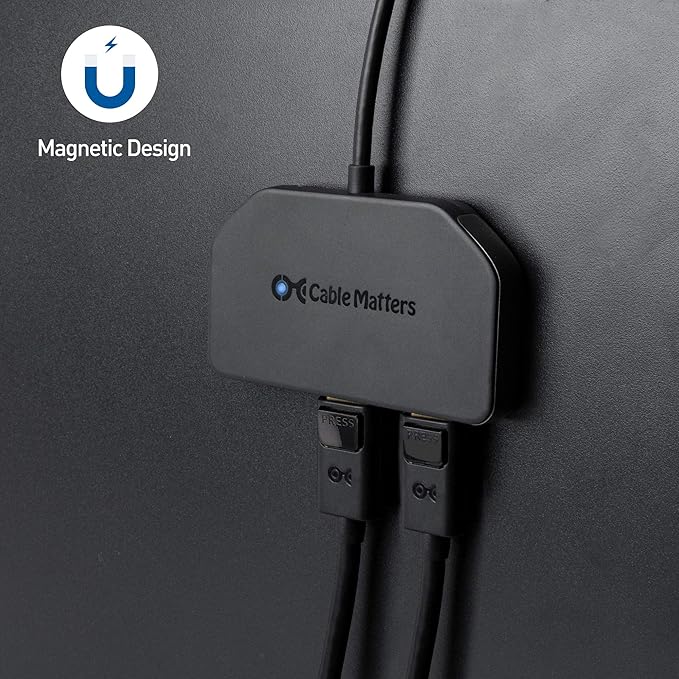 Cable Matters 101075 Triple Monitor Mini DisplayPort/DisplayPort Hub (3X 4K Display Port Splitter) 3-Port DP 1.4 Enabled for 8K and 4K 120Hz HDR for Windows Only NOT Compatible with macOS