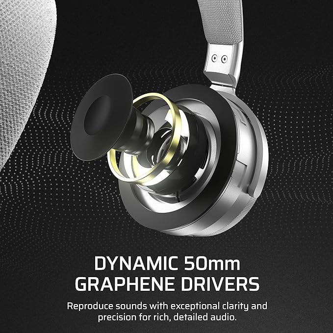 Corsair Virtuoso MAX Wireless Gaming Headset – Dolby Atmos Active Noise Cancelling Sonarworks SoundID Simultaneous 2.4GHz Wireless &amp Bluetooth 50mm Graphene Drivers PC Mac PS5/PS4 – Silver