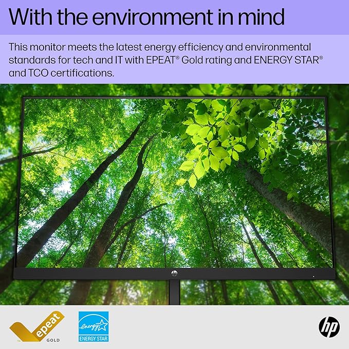 HP V27i G5 27 Inch Full HD Desktop PC Monitor 75Hz AMD FreeSync Low Blue Light Mode Anti-Glare VESA Mountable Tilt Adjustment HDMI VGA DisplayPort Laptop Computer Display Black (Renewed)