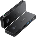 Lemorele 13-in-1 USB-C Docking Station Triple Monitor Dock DP 1.2 4K@60Hz 2X HDMI 2.0 4K@60Hz DP Needs DSC for 4K@30 Triple Mode 100W PD Gigabit Ethernet USB 3.0/2.0 SD/TF Audio Windows/Mac