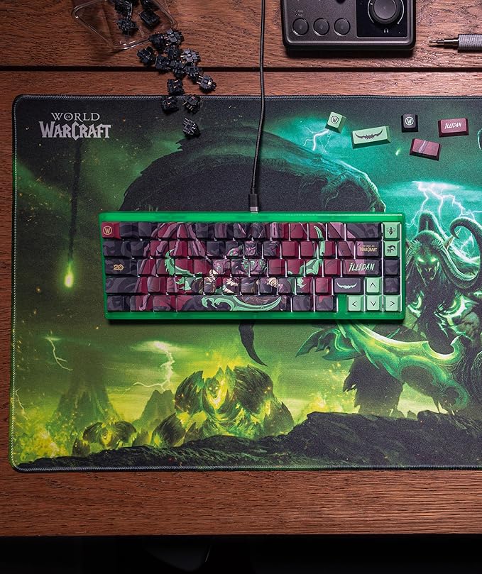 World of Warcraft Illidan Gaming Mouse Pad Computer Mouse Mat Flat Stitched Edge Non-Slip Rubber Base Gamers &amp Office Use 35 x 16 - Officially Licensed