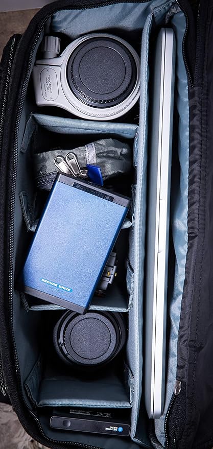 SecureData SecureDrive BT 2TB Hardware Encrypted USB 3.0 Ext Drive FIPS 140-2 Level 3 Unlock via Phone app TAA Compliant CJIS HIPAA CMMC GDPR Compliant Works with Mac and Win Free AV