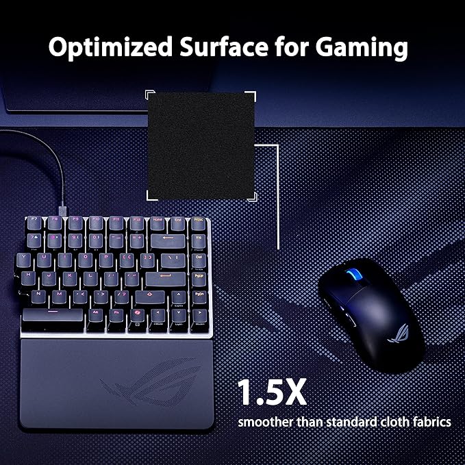 ASUS ROG Sheath II XXL Gaming Mouse Pad – 35.4” x 15.7” Advanced Cooling Fabric 1.5X Smoother Textile-Weave Surface Flat-Stitched Durable Edges Non-Slip Base - Black