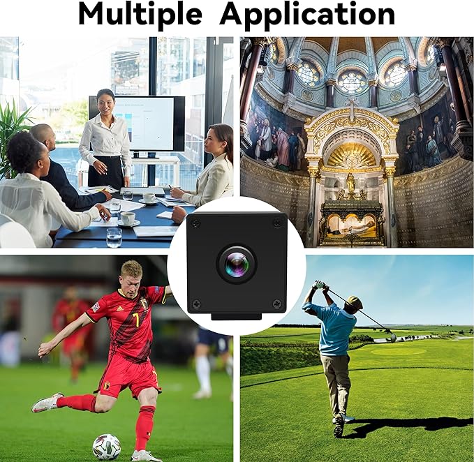 12MP USB Camera 1080P@120fps High Speed Industrial Security 4K USB Webcam with 16mm Narrow Field of View M12 Lens Low Light PC Golf Swing Cam Plug and Play for Linux Windows Mac OS