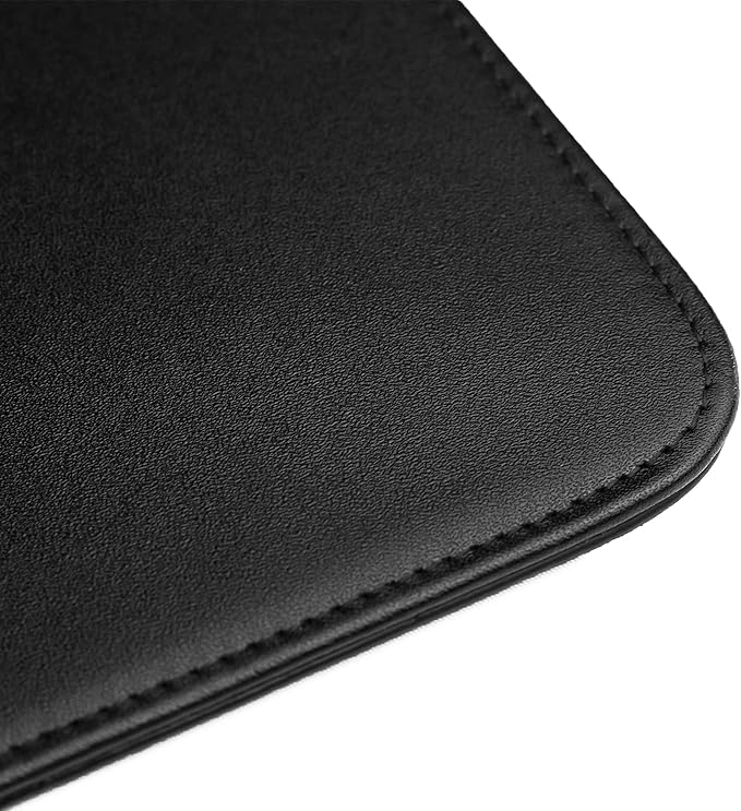 Castle Moat Mouse Pad Durable Genuine Leather Easy to Clean Computer Mouse Pad with Non-Slip Rubber Base for Home and Office (No Logo)
