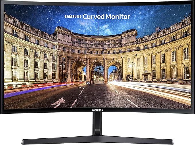 SAMSUNG 23.5” CF396 Curved Computer Monitor AMD FreeSync for Advanced Gaming 4ms Response Time Wide Viewing Angle Ultra Slim Design LC24F396FHNXZA Black