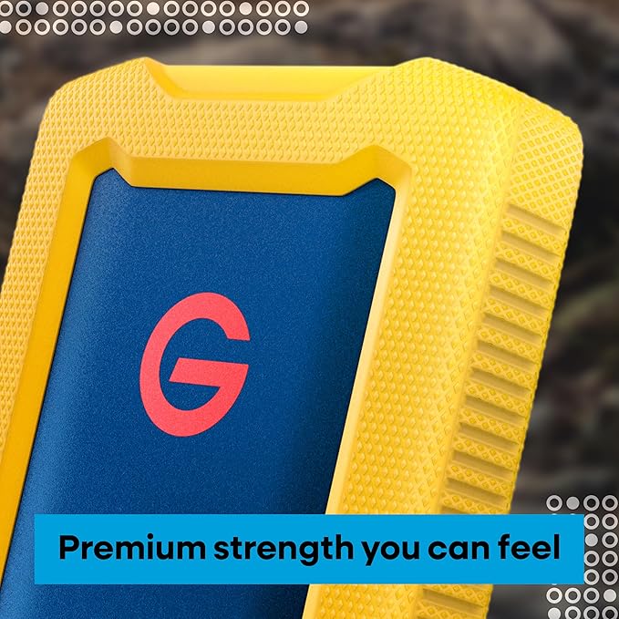 1TB G-Drive ArmorATD Rugged Durable Portable External HDD Up to 130MB/s USB-C (5Gbps) USB 3.2 Gen 1 – SDPHE1G-001T