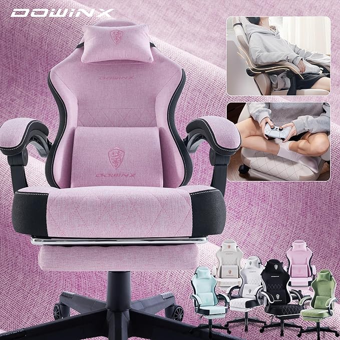 Dowinx Gaming Chair with Footrest Gaming Chair Big and Tall for Heavy People Gamer Chair for Adult with Massage