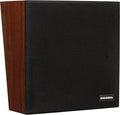 Bogen WBS8T725V Wall Baffle Speaker 8 Inch Cone 4W Transformer Tapped 25V 70V PA Speaker Simulated Walnut Angled Wall Baffle Recessed Volume Control Indoor Use