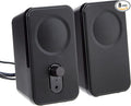 Amazon Basics AC-Powered Computer Speakers for Desktop or Laptop PC with Volume ControlHeadphone JackBlack (US Version)(Pack of 8)