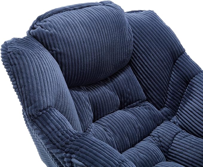 Donext Swivel Accent Chair - 360° Rotating Reading Chair with Car Clothes Hanger Indoor Lounge Armchair.（31ln- Blue）